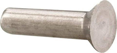 RivetKing - 1/8" Body Diam, Countersunk Uncoated Aluminum Solid Rivet - 1/2" Length Under Head, Grade 1100F, 78° Countersunk Head Angle - Exact Tool & Supply