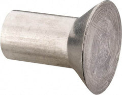 RivetKing - 3/16" Body Diam, Countersunk Aluminum Solid Rivet - 3/8" Length Under Head, Grade 1100F, 78° Countersunk Head Angle - Exact Tool & Supply
