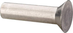 RivetKing - 3/16" Body Diam, Countersunk Aluminum Solid Rivet - 3/4" Length Under Head, Grade 1100F, 78° Countersunk Head Angle - Exact Tool & Supply