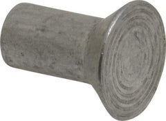 RivetKing - 1/4" Body Diam, Countersunk Uncoated Aluminum Solid Rivet - 1/2" Length Under Head, Grade 1100F, 78° Countersunk Head Angle - Exact Tool & Supply