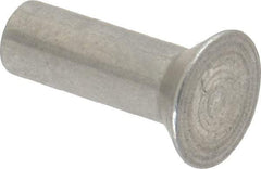 RivetKing - 1/4" Body Diam, Countersunk Aluminum Solid Rivet - 3/4" Length Under Head, Grade 1100F, 78° Countersunk Head Angle - Exact Tool & Supply