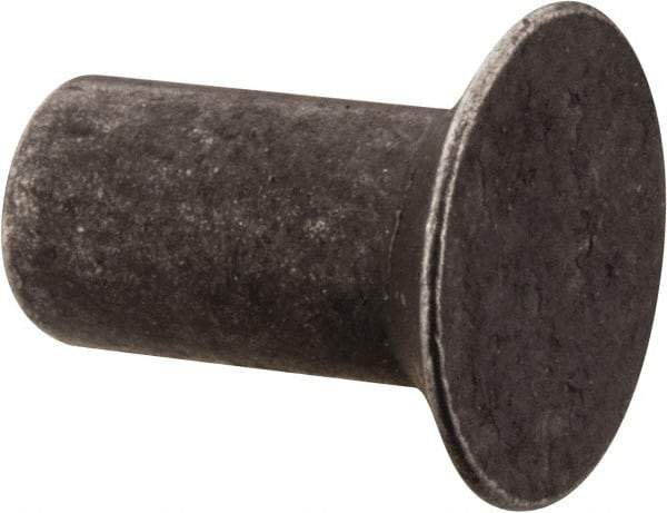 RivetKing - 3/16" Body Diam, Countersunk Steel Solid Rivet - 3/8" Length Under Head, 90° Countersunk Head Angle - Exact Tool & Supply