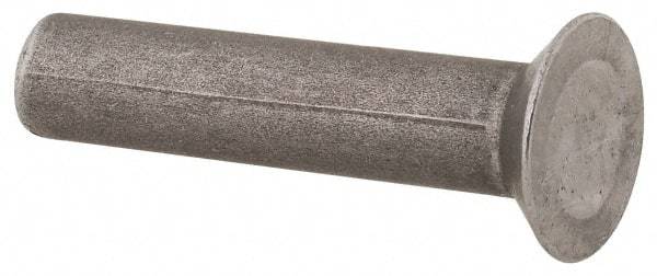 RivetKing - 3/16" Body Diam, Countersunk Uncoated Steel Solid Rivet - 7/8" Length Under Head, 90° Countersunk Head Angle - Exact Tool & Supply