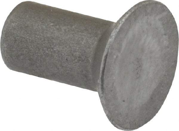 RivetKing - 1/4" Body Diam, Countersunk Steel Solid Rivet - 1/2" Length Under Head, 90° Countersunk Head Angle - Exact Tool & Supply