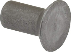 RivetKing - 1/4" Body Diam, Countersunk Steel Solid Rivet - 1/2" Length Under Head, 90° Countersunk Head Angle - Exact Tool & Supply