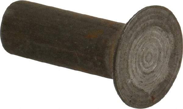 RivetKing - 1/4" Body Diam, Countersunk Uncoated Steel Solid Rivet - 3/4" Length Under Head, 90° Countersunk Head Angle - Exact Tool & Supply