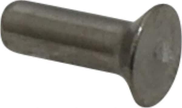 RivetKing - 1/8" Body Diam, Countersunk Uncoated Stainless Steel Solid Rivet - 3/8" Length Under Head, Grade 18-8, 90° Countersunk Head Angle - Exact Tool & Supply