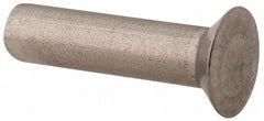 RivetKing - 1/8" Body Diam, Countersunk Stainless Steel Solid Rivet - 1/2" Length Under Head, Grade 18-8, 90° Countersunk Head Angle - Exact Tool & Supply