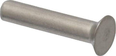 RivetKing - 1/8" Body Diam, Countersunk Uncoated Stainless Steel Solid Rivet - 5/8" Length Under Head, Grade 18-8, 90° Countersunk Head Angle - Exact Tool & Supply