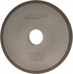 Norton - 6" Diam x 1-1/4" Hole x 1/2" Thick, 120 Grit Surface Grinding Wheel - CBN, Type 1A1, Fine Grade, Resinoid Bond - Exact Tool & Supply