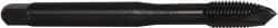 OSG - M10x1.25 Metric Fine, 3 Flute, Oxide Finish, Vanadium High Speed Steel Spiral Point Tap - Plug Chamfer, Right Hand Thread, 100mm OAL, 1-1/4" Thread Length, 0.381" Shank Diam, 6H Class of Fit - Exact Tool & Supply