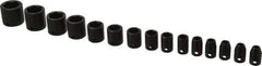 Proto - 15 Piece 3/8" Drive Impact Socket Set - 6 Points, 1/4" to 1" Range, Inch Measurement Standard - Exact Tool & Supply