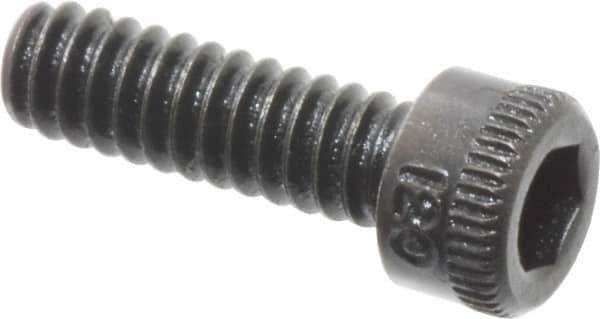 Made in USA - #4-40 UNC Hex Socket Drive, Socket Cap Screw - Alloy Steel, Black Oxide Finish, Fully Threaded, 3/8" Length Under Head - Exact Tool & Supply