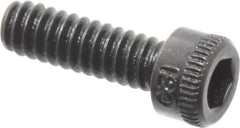 Made in USA - #4-40 UNC Hex Socket Drive, Socket Cap Screw - Alloy Steel, Black Oxide Finish, Fully Threaded, 3/8" Length Under Head - Exact Tool & Supply