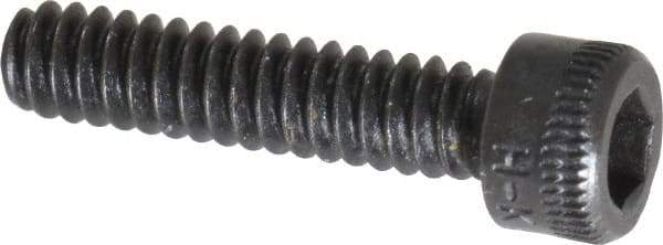 Made in USA - #4-40 UNC Hex Socket Drive, Socket Cap Screw - Alloy Steel, Black Oxide Finish, Fully Threaded, 1/2" Length Under Head - Exact Tool & Supply
