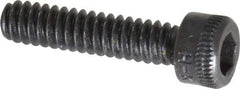 Made in USA - #4-40 UNC Hex Socket Drive, Socket Cap Screw - Alloy Steel, Black Oxide Finish, Fully Threaded, 1/2" Length Under Head - Exact Tool & Supply