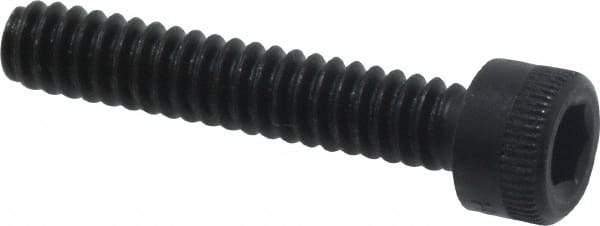 Made in USA - #6-32 UNC Hex Socket Drive, Socket Cap Screw - Alloy Steel, Black Oxide Finish, Fully Threaded, 3/4" Length Under Head - Exact Tool & Supply