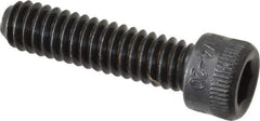 Made in USA - 1/4-20 UNC Hex Socket Drive, Socket Cap Screw - Alloy Steel, Black Oxide Finish, Fully Threaded, 1" Length Under Head - Exact Tool & Supply