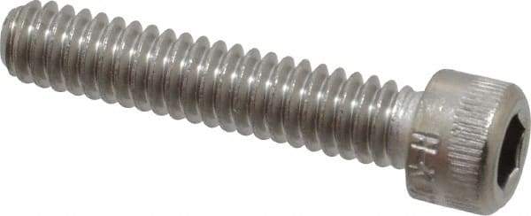 Holo-Krome - 1/4-20 UNC Hex Socket Drive, Socket Cap Screw - Grade 18-8 Stainless Steel, Passivated Finish, Fully Threaded, 1-1/4" Length Under Head - Exact Tool & Supply