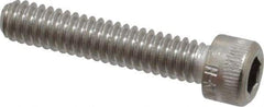 Holo-Krome - 1/4-20 UNC Hex Socket Drive, Socket Cap Screw - Grade 18-8 Stainless Steel, Passivated Finish, Fully Threaded, 1-1/4" Length Under Head - Exact Tool & Supply