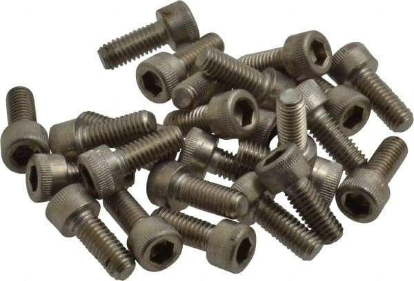 Holo-Krome - #10-32 UNF Hex Socket Drive, Socket Cap Screw - Grade 18-8 Stainless Steel, Passivated Finish, Fully Threaded, 1/2" Length Under Head - Exact Tool & Supply