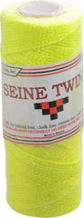 Value Collection - Nylon Braided Twine - 155 Lbs. Breaking Strength, Yellow - Exact Tool & Supply
