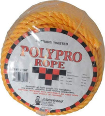 Value Collection - 100' Max Length Polypropylene Coilettes - 3/8" Diam, 2,240 Lb Capacity - Exact Tool & Supply
