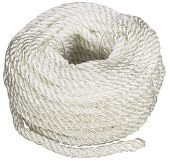 Value Collection - 100' Max Length Nylon Twisted Rope - 3/8" Diam, 278 Lb Capacity - Exact Tool & Supply