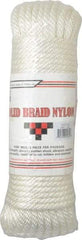 Value Collection - 100' Max Length Nylon Braided Cord - 3/8" Diam, 2,500 Lb Capacity - Exact Tool & Supply