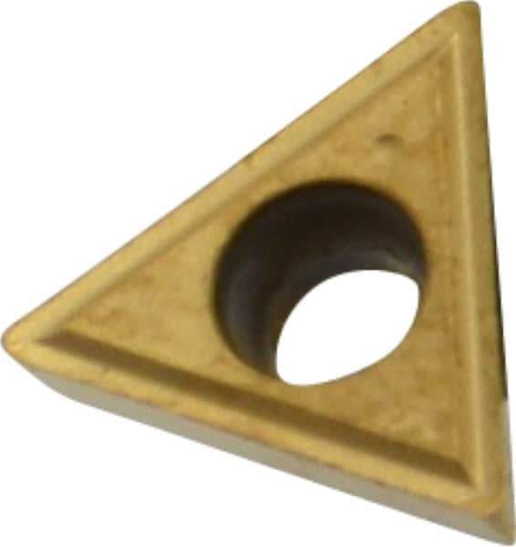 Kennametal - TPGM21.51 Grade KC730 Carbide Turning Insert - TiN Finish, 60° Triangle, 1/4" Inscr Circle, 3/32" Thick, 1/64" Corner Radius - Exact Tool & Supply