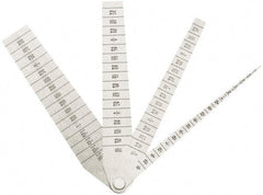 SPI - 1/16 to 1-1/16 Inch Measurement, 4 Leaf Taper Gage - 5-1/4 Inch Long x 1 Inch Wide, 1/64 Inch Graduation - Exact Tool & Supply