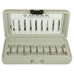 9 Piece Solid Carbide Bur Set - Includes: SA–42, SA–43, SC–41, SC–42, SD–42, SE–41, SF–42, SG–42, SM–43 - Exact Tool & Supply