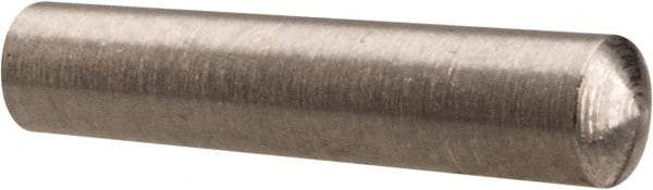 Value Collection - Size 4/0, 0.0986" Small End Diam, 0.109" Large End Diam, Passivated Stainless Steel Taper Pin - Grade 303, 18-8, 1/2" OAL, 1/2 Pin Length - Exact Tool & Supply