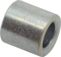 Electro Hardware - 0.219" ID x 3/8" OD, #12 Screw, Grade 2 Steel Female Unthreaded Circuit Board Spacer - Round Body, Zinc-Plated Finish, 3/8" OAL - Exact Tool & Supply