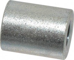 Electro Hardware - 0.257" ID x 1/2" OD, 1/4 Screw, Grade 2 Steel Female Unthreaded Circuit Board Spacer - Round Body, Zinc-Plated Finish, 5/8" OAL - Exact Tool & Supply