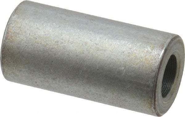 Electro Hardware - 0.257" ID x 1/2" OD, 1/4 Screw, Grade 2 Steel Female Unthreaded Circuit Board Spacer - Round Body, Zinc-Plated Finish, 1" OAL - Exact Tool & Supply