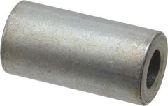 Electro Hardware - 0.257" ID x 1/2" OD, 1/4 Screw, Grade 2 Steel Female Unthreaded Circuit Board Spacer - Round Body, Zinc-Plated Finish, 1" OAL - Exact Tool & Supply