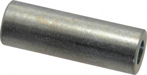 Electro Hardware - 0.257" ID x 1/2" OD, 1/4 Screw, Grade 2 Steel Female Unthreaded Circuit Board Spacer - Round Body, Zinc-Plated Finish, 1-1/2" OAL - Exact Tool & Supply