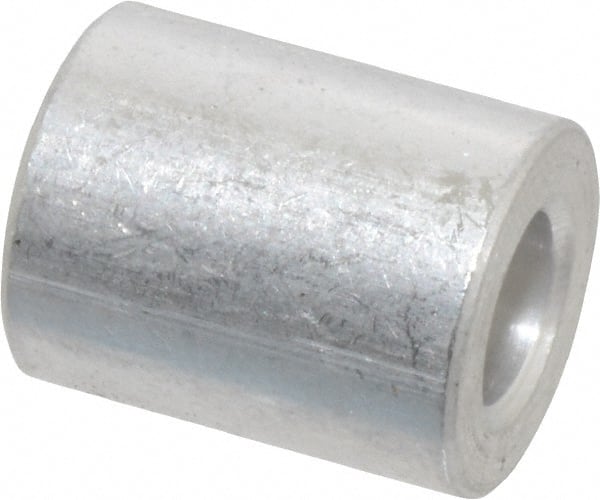 Electro Hardware - 1/4" Screw 1/16" OAL 0.252" ID x 1/4" OD Round Aluminum Circuit Board Spacers - Exact Tool & Supply