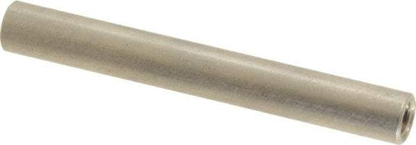 Electro Hardware - #10-32, 2" OAL, 1/4" Across Flats, Stainless Steel Round Fully Threaded Female Circuit Board Standoffs - 1" Thread Depth, 2" Body Length, Bright Finish - Exact Tool & Supply