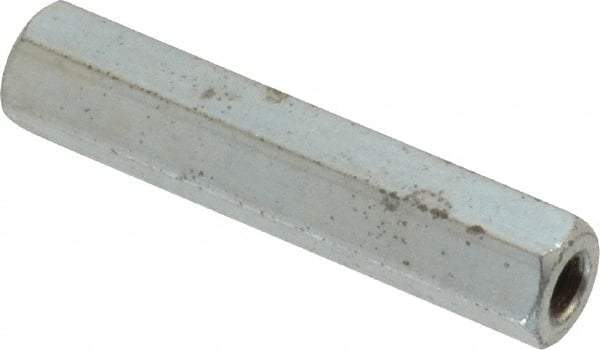 Electro Hardware - #6-32, 1-1/4" OAL, 1/4" Across Flats, Steel Hex Female Circuit Board Standoffs - 1-1/4" Body Length, Zinc-Plated Clear Chromate Finish - Exact Tool & Supply
