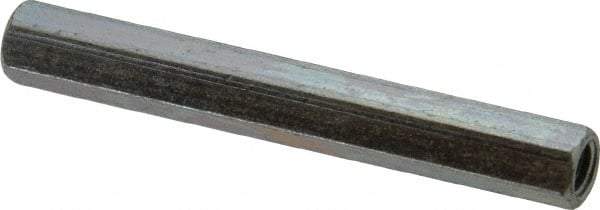 Electro Hardware - #10-32, 2" OAL, 1/4" Across Flats, Steel Hex Female Circuit Board Standoffs - 2" Body Length, Zinc-Plated Clear Chromate Finish - Exact Tool & Supply