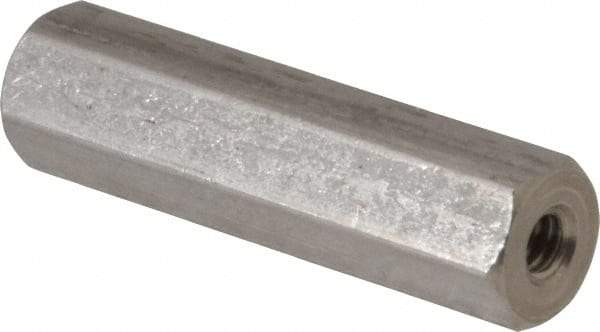 Electro Hardware - #4-40, 1" OAL, 1/4" Across Flats, Stainless Steel Hex Female Circuit Board Standoffs - 1" Body Length, Bright Finish - Exact Tool & Supply