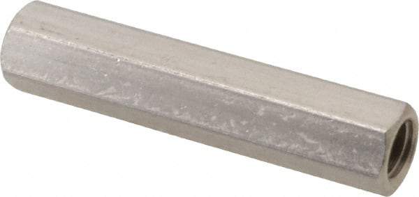 Electro Hardware - #10-32, 1-1/4" OAL, 1/4" Across Flats, Stainless Steel Hex Female Circuit Board Standoffs - 1-1/4" Body Length, Bright Finish - Exact Tool & Supply