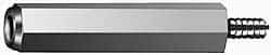 Electro Hardware - #2-56, 2-1/2" OAL, 3/16" Across Flats, Steel Hex Male/Female Circuit Board Standoffs - 3/16" Thread Depth, 2-1/2" Body Length, Zinc-Plated Clear Chromate Finish - Exact Tool & Supply