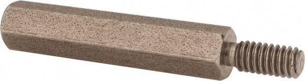 Electro Hardware - #8-32, 1-5/8" OAL, 1/4" Across Flats, Stainless Steel Hex Male/Female Circuit Board Standoffs - 7/16" Thread Depth, 1-1/4" Body Length, Bright Finish - Exact Tool & Supply