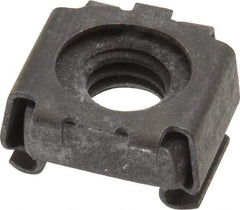 Value Collection - 5/16-18 Screw, 0.023 to 1/16" Thick, Spring Steel Cage Nut - 1/2" Center Edge, Black Phosphate Finish - Exact Tool & Supply