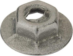 Value Collection - 1/8" Hole Diam, 17/32" OD, 5/16" Width Across Flats Washer Lock Nut - Zinc-Plated Spring Steel, For Use with Non Threaded Fasteners - Exact Tool & Supply