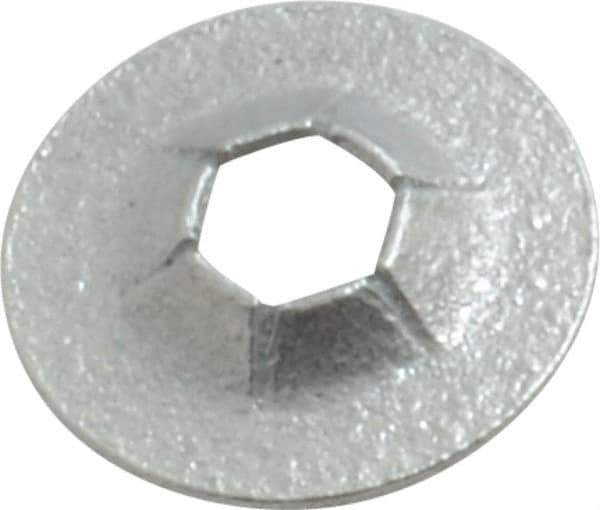 Value Collection - 3/8" OD, Spring Steel Push Nut - Zinc-Plated, 1/8" Shaft Diam - Exact Tool & Supply