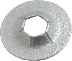 Value Collection - 3/8" OD, Spring Steel Push Nut - Zinc-Plated, 1/8" Shaft Diam - Exact Tool & Supply